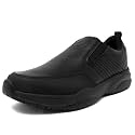Nautica Black Non Slip Slip On/Lace-Up Work Shoes, Safety Water Resistant Chef Kitchen Trabajo Zapatos Restaurant or Food Service Sneakers - Comfortable and Lightweight for Men and Women