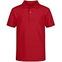 Nautica Boys' School Uniform Short Sleeve Polo Shirt, Button Closure, Comfortable &amp; Soft Pique Fabric