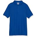 Nautica Boys' School Uniform Short Sleeve Polo Shirt, Button Closure, Comfortable &amp; Soft Pique Fabric