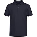 Nautica Boys' School Uniform Short Sleeve Polo Shirt, Button Closure, Comfortable &amp; Soft Pique Fabric