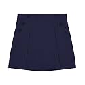 Nautica Girls' School Uniform Pull-on Scooter Skirt With Undershorts, Poplin Style With Button Pockets