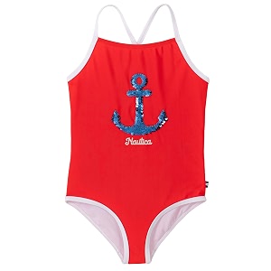 Nautica Girls One-Piece Swimsuit with UPF 50