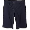 Nautica Girls School Uniform Bermuda Shorts, Pull-on Fit, Stretchy Material, Functional Pockets