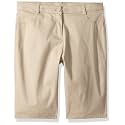 Nautica Girls School Uniform Bermuda Shorts, Pull-on Fit, Stretchy Material, Functional Pockets