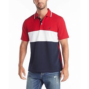 Nautica Mens Short Sleeve 100 Cotton Pique