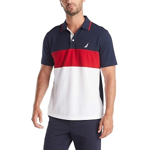 Nautica Mens Short Sleeve 100 Cotton Pique