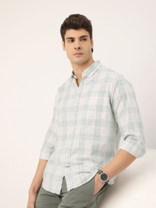 NAUTICA Men Checkered Casual White Shirt