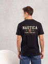 NAUTICA Printed Men Round Neck Black T-Shirt