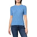 Nautica Women's Short Sleeve Crew Neck Cable Solid Sweater