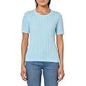 Nautica Women's Short Sleeve Crew Neck Cable Solid Sweater