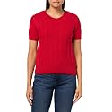 Nautica Women's Short Sleeve Crew Neck Cable Solid Sweater