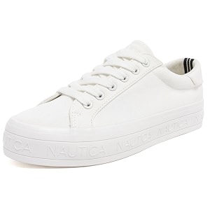 Nautica Women Fashion Sneaker Lace-Up Tennis Casual