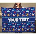Nautical Kids Throw Blanket - Custom Personalized Fleece, 50x60 in