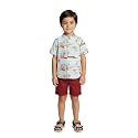 Nautinati Boys Printed Collared Shirt with Shorts