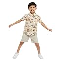 Nautinati Boys Printed Collared Shirt with Shorts