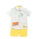 Nautinati Boys Printed Collared Shirt with Shorts