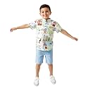 Nautinati Boys Printed Collared Shirt with Shorts