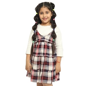 Nautinati Cotton Dress for Kids Girls Mini