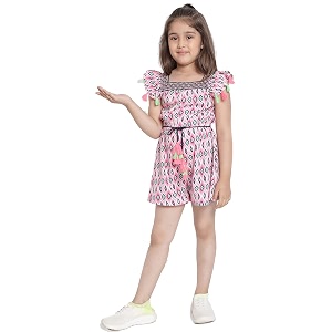 Nautinati Girls Strappy Colourful Jumpsuit Age