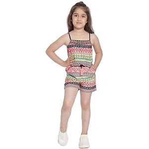 Nautinati Girls Strappy Colourful Jumpsuit Age