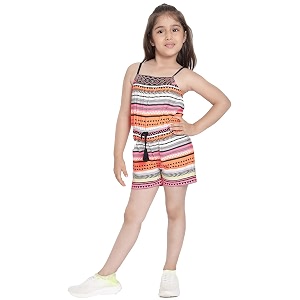 Nautinati Girls Strappy Colourful Jumpsuit Age