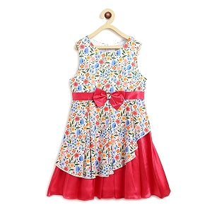 Nautinati Polyester Dress for Kids Girls Mini