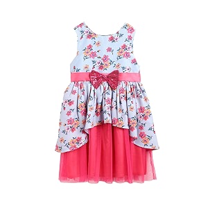 Nautinati Polyester Dress for Kids Girls Mini