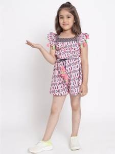 NautiNati Printed Girls Jumpsuit