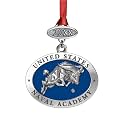 Naval Academy Class of 2026 Ornament | Hand-Sculpted Christmas Tree Ornament | Intricately Crafted Metal Pewter Alma Mater Inlay by Heritage Pewter