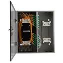 NavePoint Indoor Fiber Enclosure, 72 Port LC/APC Duplex, 144 LC/APC Pigtails, Wall Mount, SPCC Steel, 11.8"x9.4"x3.9", for FTTH, Telecom, CATV, LAN, Data Centers