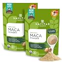 Navitas Organics Maca Powder – 100% Gelatinized Peruvian Maca for Smoothies, Lattes, Baking &amp; More – Energize &amp; Balance - USDA Organic, Non GMO, Vegan, Gluten Free (16oz. Bag, 180 Servings, 2-Pack)