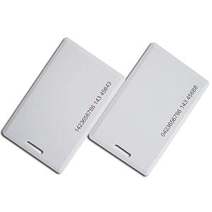 thk-125 set of 80 lf rfid clamshellthick smart cards for time attendance or access control system having rfid