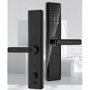 neobl-05 navkar systems smart door lock  5-way unlocking  fingerprint  pin  rfid card  wifi smart life mobile app  manual key  1 year offsite warranty 35 mm to 70mm door thickness