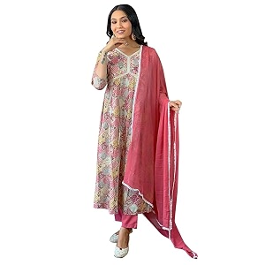 Navlik Womens Viscose Rayon Embroidered and Printed