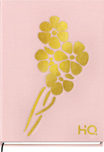 navneet hq flora pink case bound note book journal a5 notebook single line 192 pages