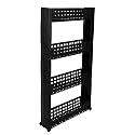 Navrang 4 Layer Black Slim Multipurpose Kitchen Storage Slim Rack with Wheels for Home, Office, Bedroom and Bathroom Plastic Stand (4 Layer, Black)