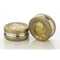 NAVRANG Stainless Steel Container Box Decorative Storage Box Return Gifts Laddu Box Ganesh Ji Design(Pack Of 2, Golden)