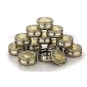 NAVRANG Stainless Steel Container Box Meenakari Storage Box Ganesh Ji Design Return Gifts laddu (Pack Of 12, Golden)