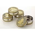 NAVRANG Stainless Steel Container Meenakari Storage Ganesh ji Design Return Gifts Laddu Sweet Box (Pack Of 4, Golden)