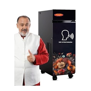 navsukh stainless steel prima plus with built in voice instructions automatic domestic flour mill with free cover talky atta chakki aata maker ghar ghanti for home prima plus