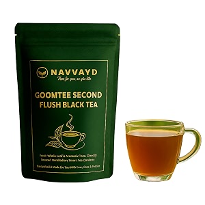 navvayd goomtee summer chinary darjeeling second flush tealoose leaf - enjoy hot or cold 100 gm