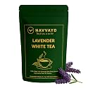 Navvayd Organic Lavender White Tea, With Real Lavender Flower &amp; Rose Petals, Loose Leaf (100 Gm)