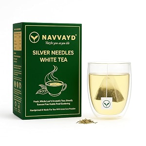 navvayd organic silver needles white tea 15 tea bags