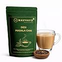Navvayd Desi Masala Chai, With Cardamom, Cinnamon, Black Pepper, Clove, Fennel Seeds &amp; Ginger, Premium Blend, (400 Gm, 200 Cups)