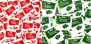 navy chili flakes  oregano seasoning sachet 200 pc each combo 200 sachets chili flakes 200 sachets oregano seasoning
