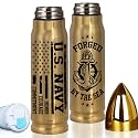 Navy Gifts for Men - Navy Tumbler 17oz with Lid - Stainless Steel Water Bottle with Forged on the Ocean Design - Cool Gifts for Men, Dad, Husband, Boyfriend - Patriotic &amp; Retirement Gift