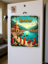Naxon Haridwar Wooden Fridge Magnet For Home & Kitchen Decor Fridge Magnet Pack of 1