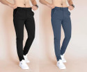 NAYAKRIT Slim Fit Men Black Grey Trousers