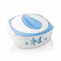 Nayasa Desire Casserole | 1200 ML | Insulated Casserole with Stainless Steel Inner | Serveware | Food Grade| BPA Free | Side Handles | Easy to Carry | Blue