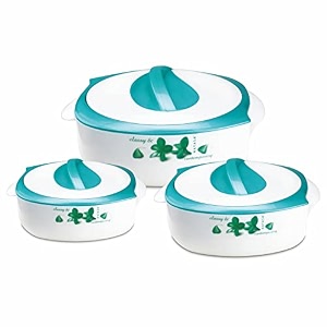 nayasa desire casserole gift set  800 1200 1800 ml  chapati box  serving bowl with lid  pu insulated  bpa free  odour proof  food grade  easy to carry and store  serving casserole  brown